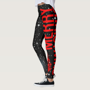 God jul Starry Night på Färg Leggings
