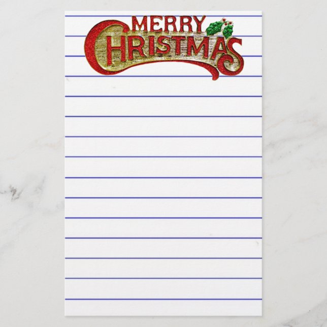 God jul Stationery Brevpapper (Framsida)