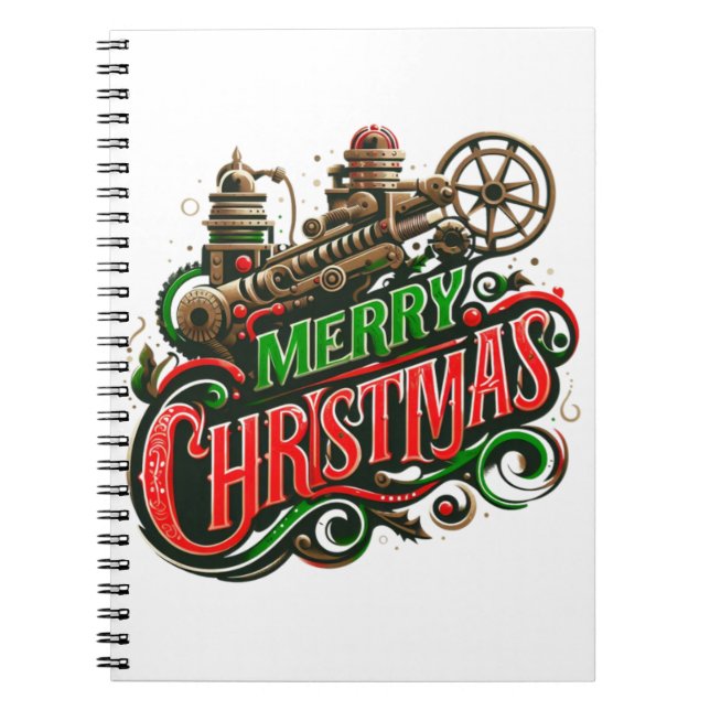 God jul steampunk anteckningsbok (Framsidan)