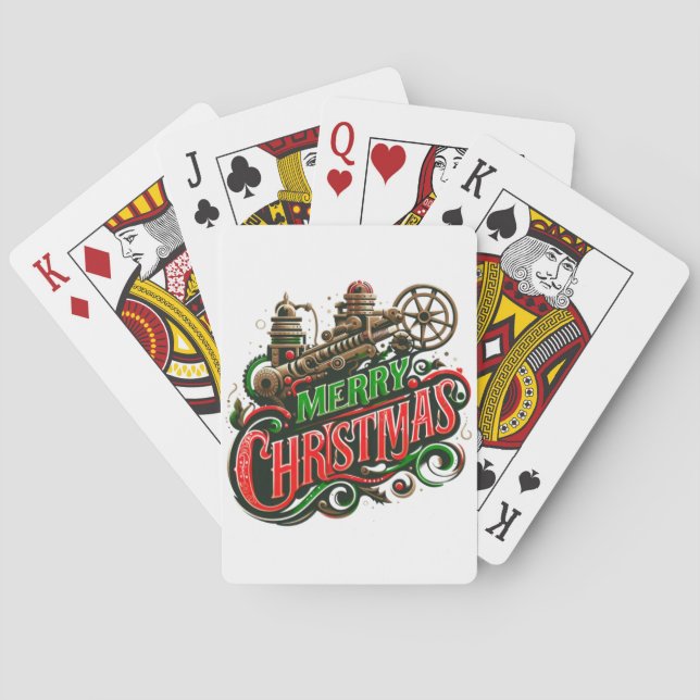 God jul steampunk casinokort (Baksidan)