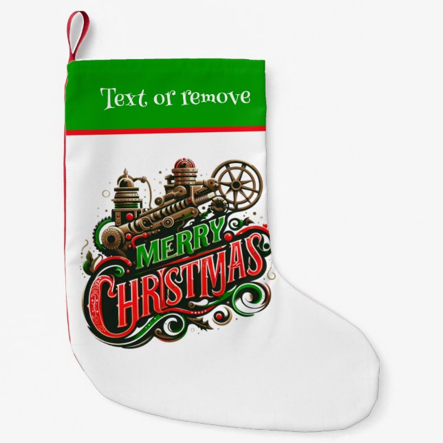 God jul steampunk liten julstrumpa (Framsidan)