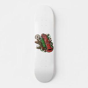 God jul steampunk mini skateboard bräda 18,5 cm