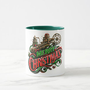 God jul steampunk mugg