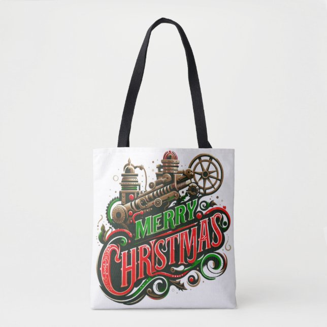 God jul steampunk tygkasse (Framsida)