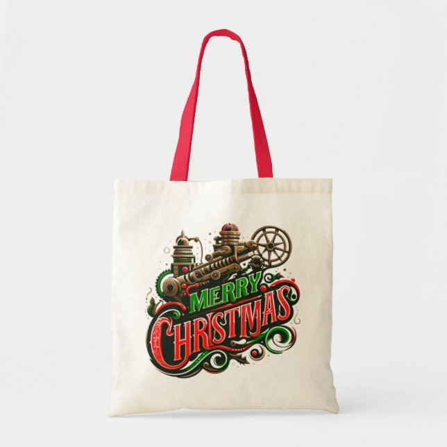 God jul steampunk tygkasse (Framsidan)