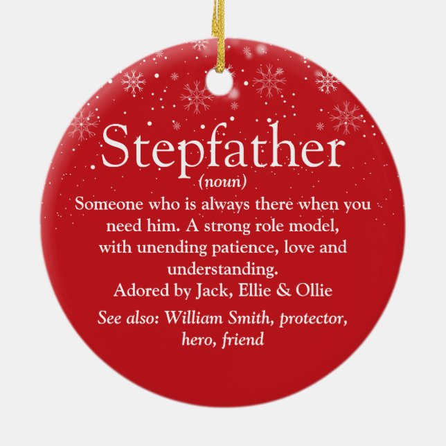 God jul Stepfather Stepdad Definition Julgransprydnad Keramik (Baksidan)