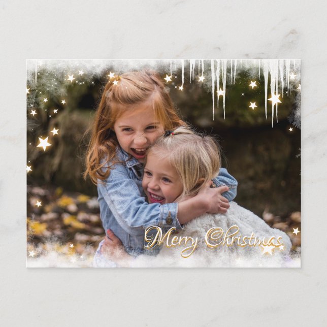 God jul Sternchen Kundenspezifische Foto Helg Vykort (Framsida)