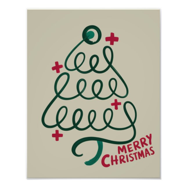 God jul Stethoscope CNA Medical Worker Fototryck (Framsidan)