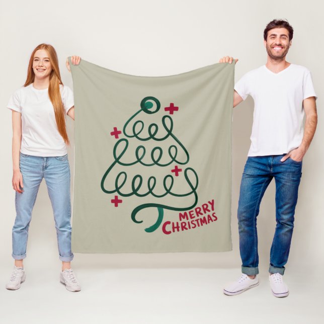 God Jul Stetoskop CNA Sjukvårdsarbetare Fleecefilt (På plats)