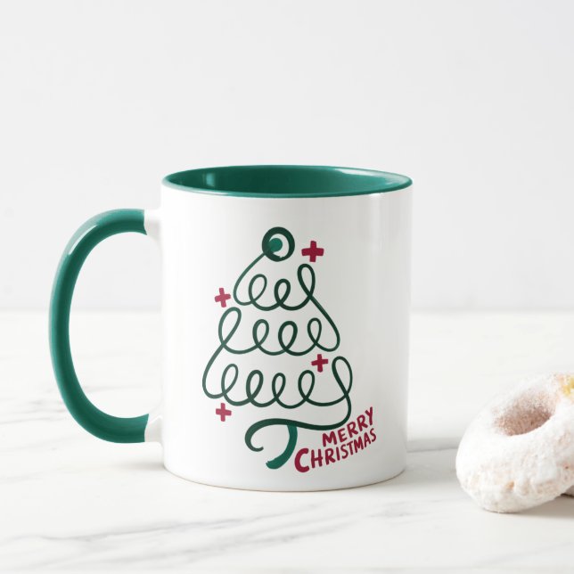 God Jul Stetoskop CNA Sjukvårdsarbetare Mugg (Med munk)
