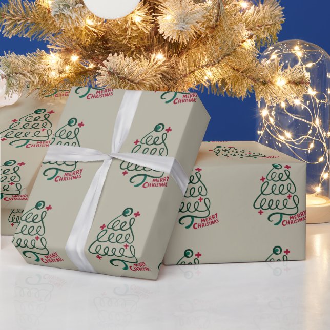 God Jul Stetoskop CNA Sjukvårdsarbetare Presentpapper (Helgdagar)