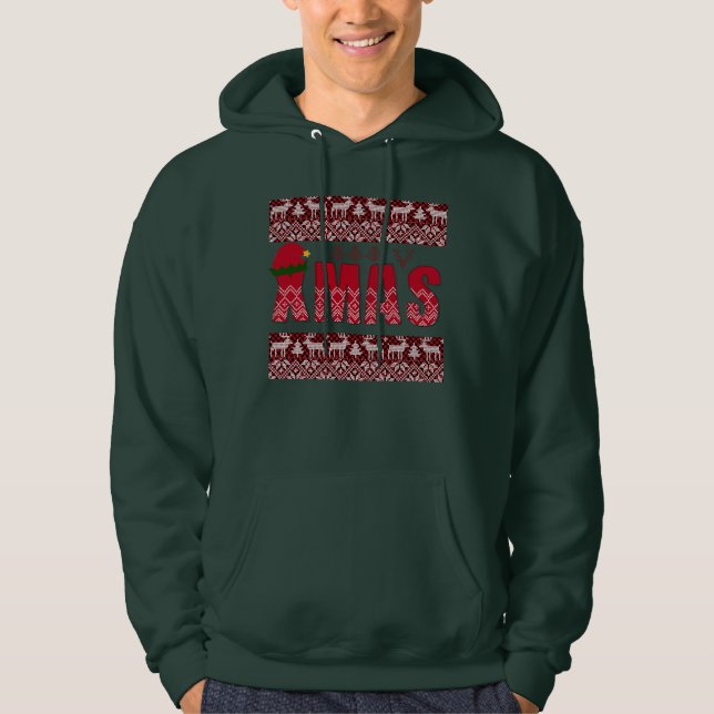God jul sticka Trendig Elegant Hoodie (Framsida)