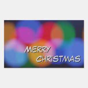 God jul Sticker Rektangulärt Klistermärke