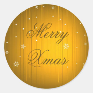 God jul Sticker Runt Klistermärke