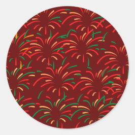 God jul Sticker Runt Klistermärke