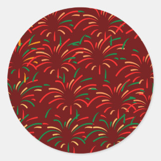 God jul Sticker Runt Klistermärke