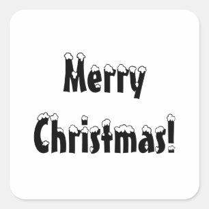 God jul Stickers, juletiketter Fyrkantigt Klistermärke