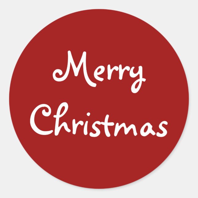 God jul Stickers Runt Klistermärke (Framsida)