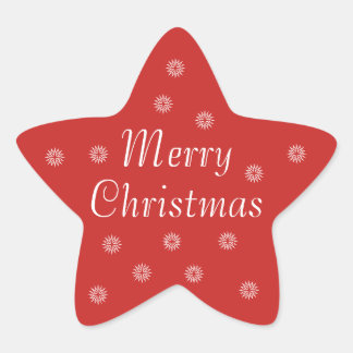 God jul Stickers Stjärnformat Klistermärke