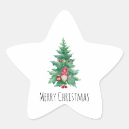 God jul stjärnformat klistermärke