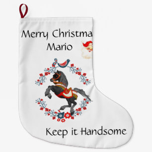 God jul Stocking Santa Behålla it Handsome Stor Julstrumpa
