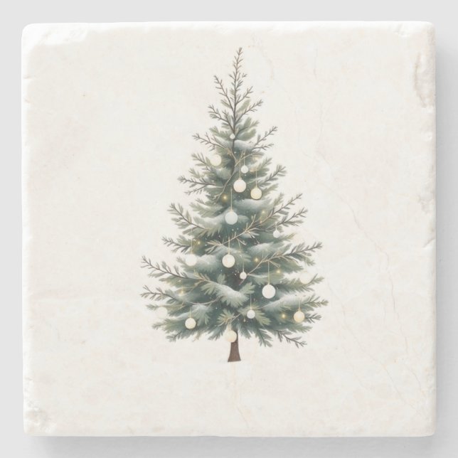 God jul Stone Underlägg med Julgran (Framsidan)