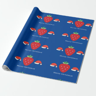 God Jul Stor Röd Jordgubbe & Tomtehattar Presentpapper