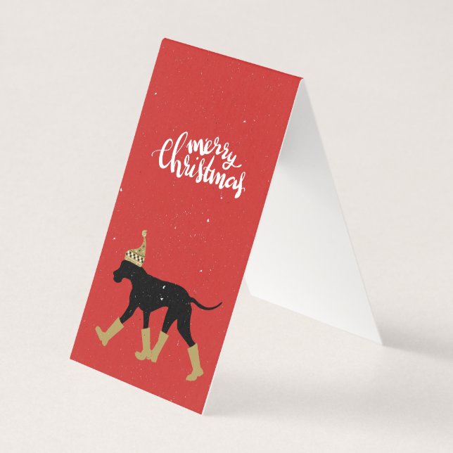 God Jul Stort Dansk Hund Kort (Framsida)