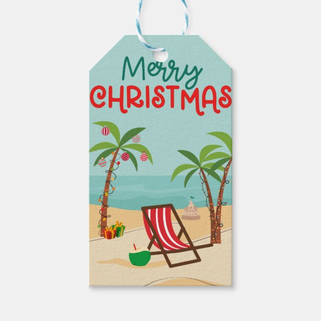 God Jul Strand  Presentetikett (Framsidan)