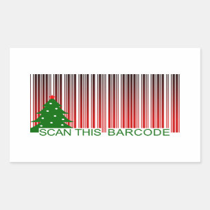 GOD JUL streckkod Rektangulärt Klistermärke