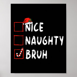 God jul, stygg bruh, lustig julafton listade kvinn poster