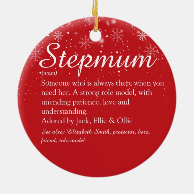 God Jul Styvmor Definition Julgransprydnad Keramik (Baksidan)