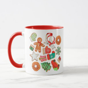 God jul Sugar Cookie Anpassade Namn Mugg