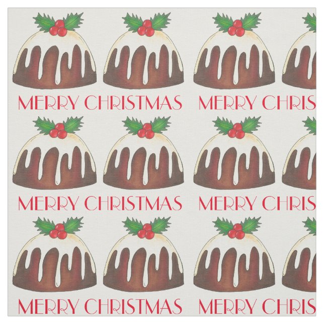 God jul Sugar Plum Pudding Holly Löv Tyg (Provkarta)