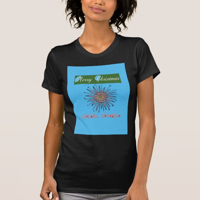 God jul Sunshine Helgdag T-shirt (Framsida)