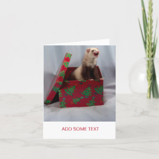 God jul - Surprise Ferret Helgkort