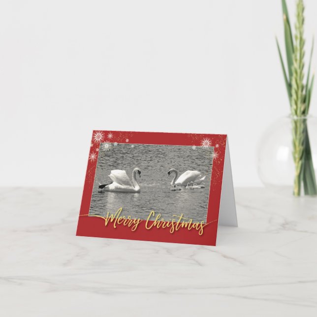 God jul Svan Helgkort (Framsida)