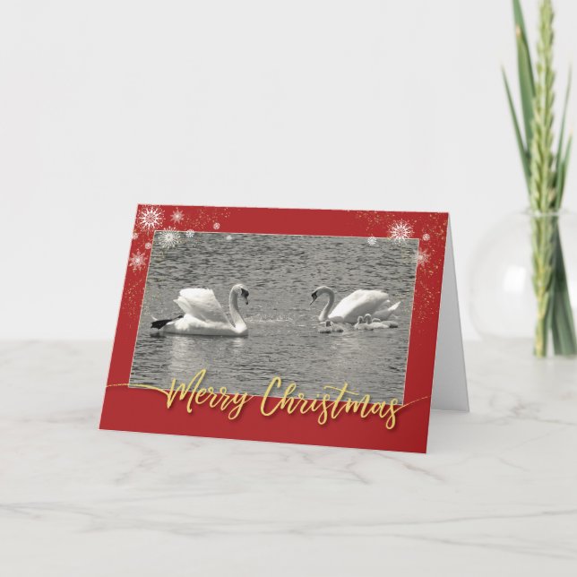 God jul Svan Helgkort (Framsida)