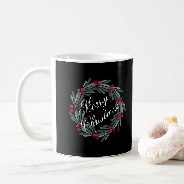 God jul Svarta Söten Kaffemugg (Med munk)