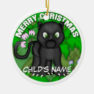 God jul svärtar pantern julgransprydnad keramik