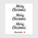 God jul svartvit trendig minimalist klistermärken<br><div class="desc">God jul svart och vit,  modernt,  minimalistiskt,  trendig-klistermärke med handskrivet teckensnitt.</div>