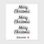 God jul svartvit trendig minimalist klistermärken<br><div class="desc">God jul svart och vit,  modernt,  minimalistiskt,  trendig-klistermärke med handskrivet teckensnitt.</div>