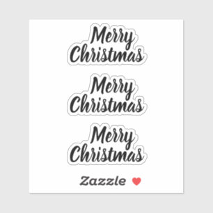 God jul svartvit trendig minimalistisk klistermärken
