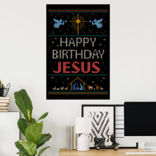 God Jul, svensk kristen Religiösa Jesus Poster