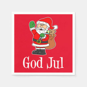 God Jul Svenska jul tomte servetter
