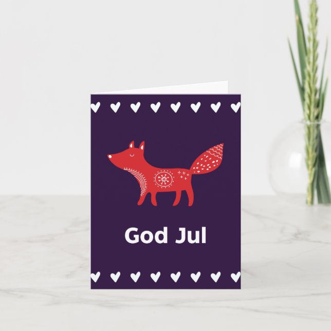 God Jul, svenska julen Kort (Framsida)