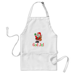 God Jul Svenska jultomten Vuxen Apron Förkläde