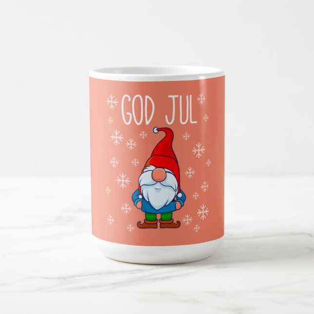 God Jul, Svenska Tomte Gnome, Skandinaviskt Merry Kaffemugg (Center)