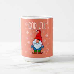 God Jul, Svenska Tomte Gnome, Skandinaviskt Merry Kaffemugg