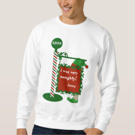 God jul Svettskjorta "Jag var mycket stygg" Lång Ärmad Tröja